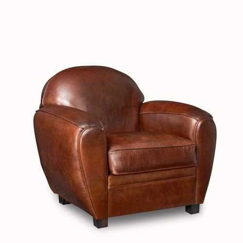 Clubsessel Art Deco Leder Vintage Cigar