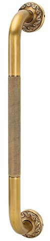Poignées d'appui antidérapantes en cuivre, Barre Baignoire, Barre Appui pour Salle de Bain, Douche, 42 cm, pour Personnes Âgées et Enfants, Couleur Bronze