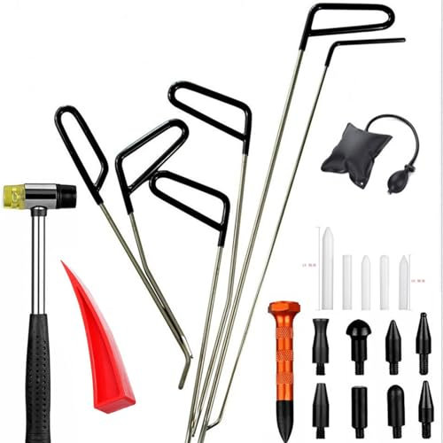 Ensemble D'Outils De DéBosselage, Outils D'Extraction De RéParation De Carrosserie Sans Peinture Pour La RéParation Des Bosses De La Surface De La Voiture Et Les Outils De RéParation Bosses Et GrêLe