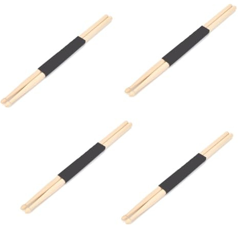 FUWIND Schlagzeugstöcke, 5 A, Hickory-, hochwertig, langlebig, mit Tragetasche, 8 Stück