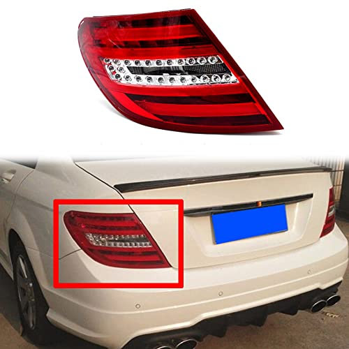 RUGPDA Auto Rücklicht Für Benz W204 C200/C260/C300 2008 2009 2010, Auto Heckklappe Rückleuchten Multifunktion Wasserdichte Bremslichter Beleuchtung Autoteile,left-1pcs