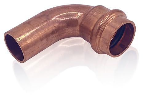 Amazinnov - Kupfer zum Crimpen, Rohrverbinder aus Kupfer, Sanitäranschluss (ØMF28, Winkel 90°, 1, Heizung)