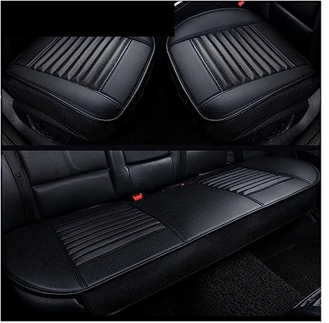 IZQLTWKR Fundas Asientos Coche Cubierta de Asiento de automóvil Four Seasons Protector de Asiento de automóvil Alfombrilla Cojín de Cubierta de Asiento de automóviles。(Negro)