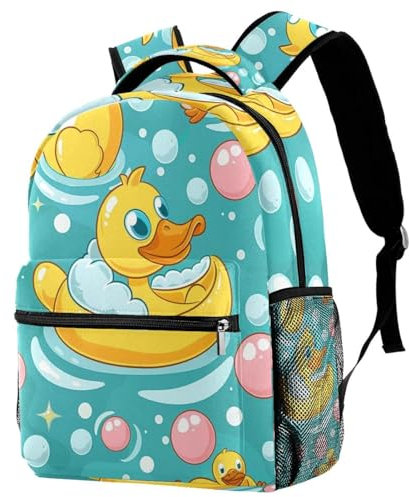 etoenbrc Rucksack mit Badeenten-Motiv, für Kinder, Tagesrucksack, Schultasche, Büchertasche für Teenager, Grundschule, mehrfarbig, One size