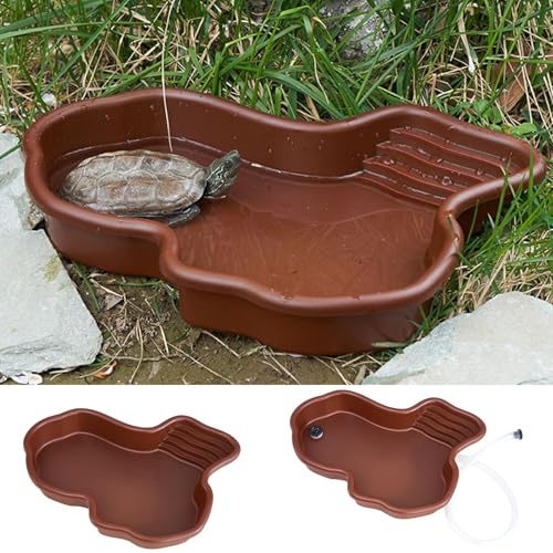 Ahuuen Piscina per Rettili | Vasca da Bagno per Rettili | Ciotola per Acqua per Rettili | Piscina per Tartarughe | Mangiatoia per Tartarughe per Tartarughe, Draghi Barbuti, Gechi