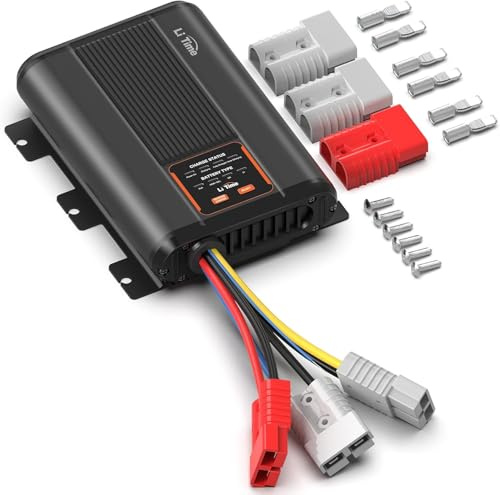 LiTime 12V 40A DC-DC Batterieladegerät mit MPPT, Zweifach-Eingang Smart Ladegerät für 14,6V LiFePO4 Lithium-Batterien, Schnellladung für WoMo, Wohnwagen, Anhänger, Solar-, Notstrom- und Inselanlagen
