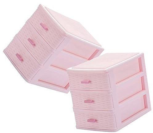MUSISALY 2pcs Storage Drawers Large Capacity Makeup Organizer Desktop Sundry Box Lids