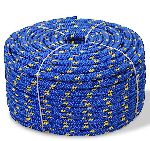 Xichuzi Bootsseil Polypropylen, Festmacherleine, Tauwerk Für Boote, Kletterseil, Baumklettern Ausrüstung, Allzweckseil, Camping Seil, 8 mm 100 m Blau
