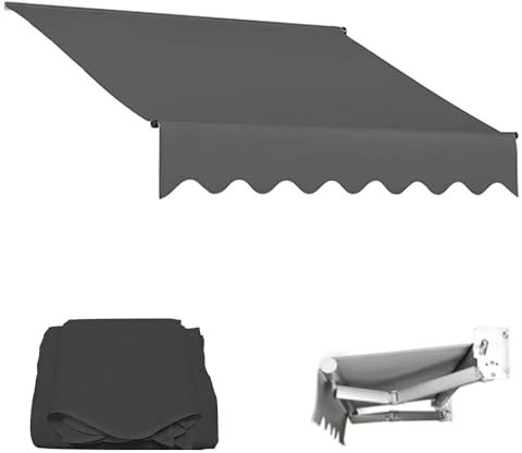 Telo di ricambio per tenda da sole per patio esterno, 30,5 x 3,5 m, in poliestere, impermeabile, colore verde