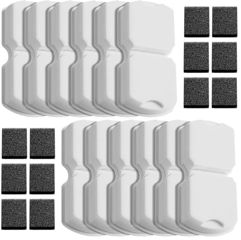 IHOUONE Filtre Fontaine a Eau Chat: 24 Filtres Fontaine à Eau pour Chat - 12 Charbonfiltres + 12 éponges - Matériaux de Haute Qualité - Convient pour Distributeur a Chien INOX