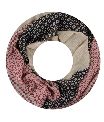 Majea Damen Loop Schal Schlauchschal Halstuch (880024) (schwarz 10)