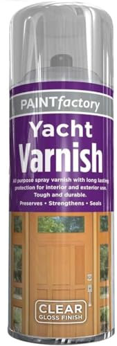 DUAYRA Yacht Varnish Spray Paint 400ml | Professional Gloss Finish | Excellent Coverage Aerosol Cans | Long Lasting Wood Protection Paints | All-Purpose Interior & Exterior | Quick Spray Operation (1)