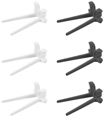 JchEnye Set de 6 Pinzas para Dedos de Snack (3 Negras + 3 Blancas), Accesorio Perezoso para Gamers & Oficina, Agarra Snacks Sin Ensuciar Las Manos