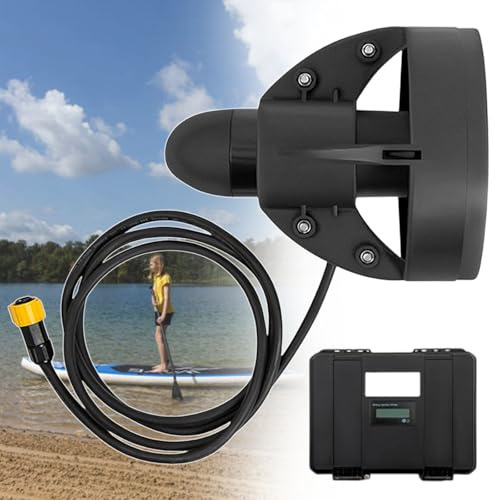 Electric Trolling Motor Propeller for Kayaks and Paddle Boards, Remote Control for Forward/Stop, 3-5 km/h Speed, 2-Hour Runtime, 288W Power