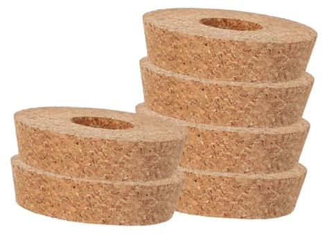 FONDOTIN 6 pezzi Vasi Idroponici in Sughero con Tappi Forati per Piante Acquatiche Contenitori Resistenti per Fioriere e Terrari Accessori per Decorazioni da Esterno