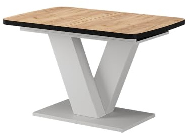 Vicco Esstisch Fenaro, Goldkraft Eiche/Weiß, 120-160 x 80 cm | ausziehbar, mit Synchronauszug für variable Tischlänge