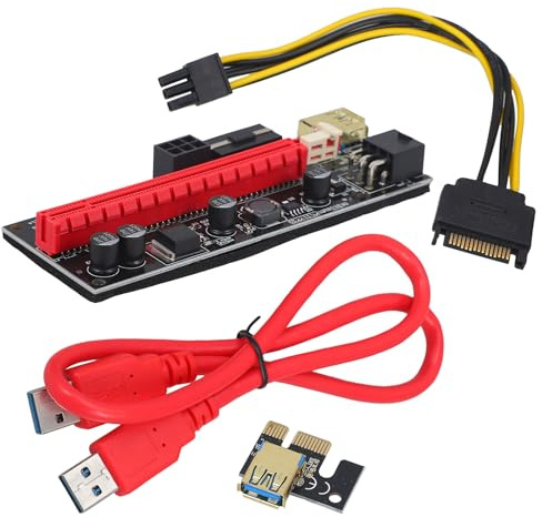 NOLITOY Pcie Riser Extension Cable for External GPU Laptop Gaming Mining Black to Adapter Card Computer Part for Enhanced Graphics Performance and Faster Rendering