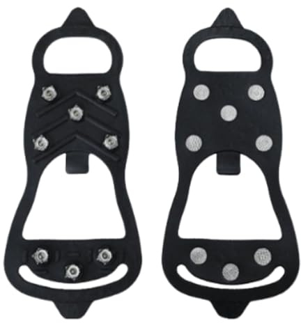 Pinchos con mango de hielo – Botas multipicos de agarre | Mango antideslizante Spike – para mujeres hombres invierno al aire escalada pesca