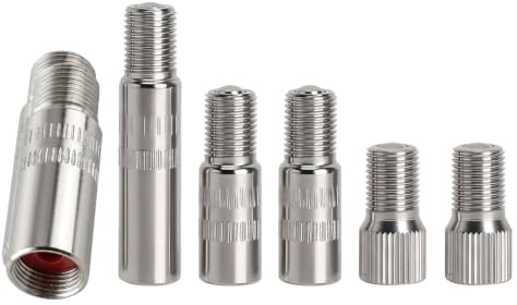 6 st. ventilförlängning bilventil 19, 27, 39 mm, däckventilförlängning