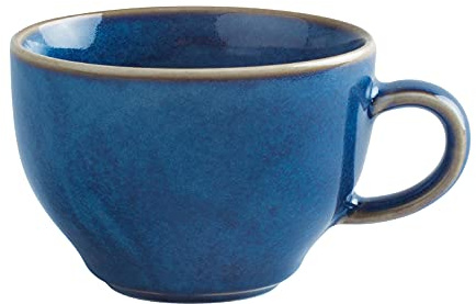KAHLA Homestyle Cappuccinotasse International 0,23 l atlantic blue orientalisches Geschirr aus Porzellan mit Steingut- und Keramiklook dickwandige Kaffeetasse 230 ml rund blau