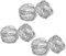 Kaizen Casa Handmade Silver Round Mesh Napkin Rings Holder for Dinning Table Parties Everyday, set of 6