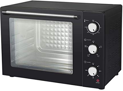Horno Electrico de Sobremesa Ventilado ENJOY, Hornillo Eléctrico con Asador, Capacidad 63 litros, Temperatura 230°, Potencia Horno Pizza 2200 W