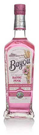 Bayou Pink Rum, Made in Louisiana, Handcrafted, Pot-distilled and Gluten Free, 37.5% ABV, 70 cl
