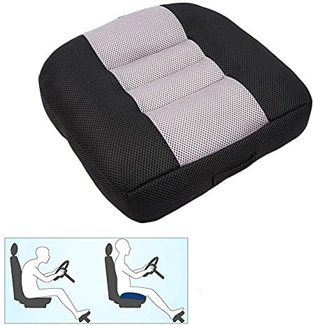 WAQIA - Cojín elevador para asiento de coche con altura elevadora, malla transpirable, portátil, asiento de coche, asiento de elevación de ángulo, asiento para coche, oficina, hogar (negro)