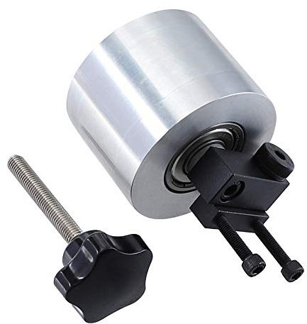 Rueda de amoladora de banda φ68 * 50 mm Aluminio 6301 Rueda motriz de rodamiento para máquina de lijado Herramienta de bricolaje para carpintería, como se muestra