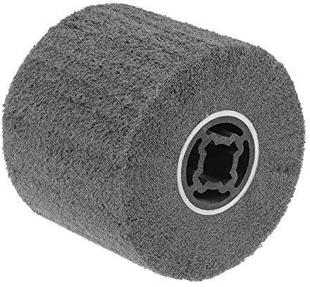 sourcing map Roue de polissage non tissée 120 mm x 100 mm en nylon à lamelles abrasives Grain 600 pour acier inoxydable, cuivre, métal