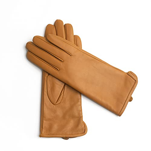 AXELENS Damen Winterhandschuhe aus Leder mit Touchscreen – Gefüttert mit Kaschmir – Elegant, Weich und Superwarm – Ideal für Winter und Alltag – Verschiedene Größen und Farben