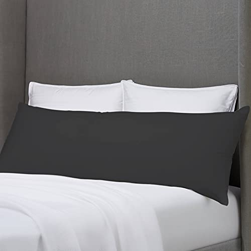 Hometex 6ft Long Bolster Pillow with Cover - Pregnancy Body Support Cushion (Black)