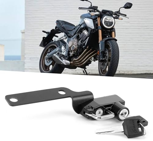 Qiilu - Cerradura de casco de moto antirrobo con 2 llaves para CB125R/CB250R/CBR650R/CB650R H6k858