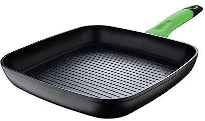Sartén grill 28x28x4.5cm aluminio forjado, inducción, negro vitoria