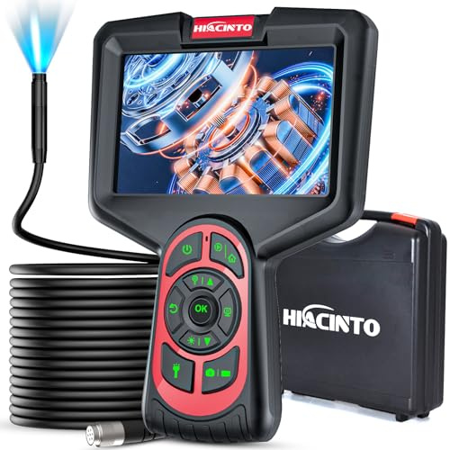 Hiacinto Endoscope Camera with Auto Focus, 5.0MP HD Industrial Endoscope, IP68 Waterproof Tube Camera, 5.0 Inch IPS Screen Inspection Camera, 32G TF Card, Removable Cable 5 m
