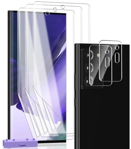 Zerrshoo 3+2 Stück - Selbstheilende TPU Schutzfolie für Samsung Galaxy Note 20 Ultra, mit Positionierhilfe, 9H Kamera Panzerglas, Fingerabdruck-ID Kompatibel, HD Displayschutz