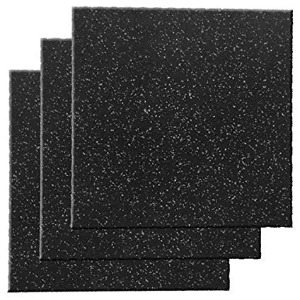 FIT4HOME Rubber Gym Flooring Mats – Pack of 4 50x50x1.5cm Heavy Duty Tiles Garage Floor Matting Exercise Equipment Mat Noise Reduction Shock Absorption Non-Slip Waterproof (1) (2cm Thick)