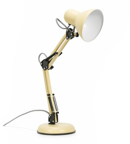 ValueLights | Yellow Desk Table Lamp Caft Adjustable Reading Light Task Lighting Living Room Bedroom Office Light | Table Lamps, Home Décor & Improvement Essential | Included LED Bulb