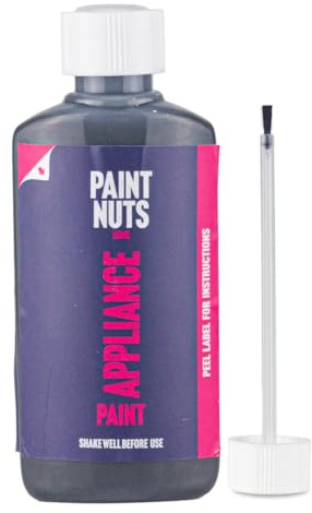 Paintnuts 50ml Appliance Touch-Up Paint for Kitchen & Bathroom – Quick Drying Repair Bottle & Brush – Ideal for Radiators, Showers, Fridges, Ovens, Sinks, Chips & Scratches - Grey - Gloss