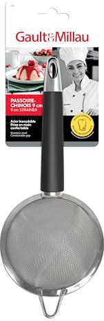 GAULT&MILLAU - Chinois Inox - Filtre fin pour sauces et bouillons - Durable et ergonomique - Lot de 1, Silver