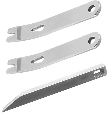 3PCS Mini Crank Crowbars Pry Bar Tool, Small Multi Utility Widgy Bar Tool, EDC Stainless Steel Multifunctional Pocket Pry Bar, Portable Keychain Survival Scraper
