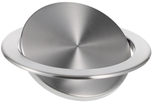 Cabilock Coperchio in Acciaio Inossidabile Incassato Cestino dei Rifiuti per e Sostituzione Facile con Sportello a Battente Cucina, Bagno e Lavandino da Tavolo