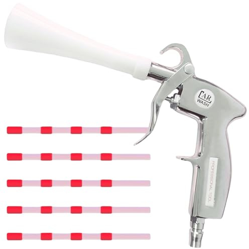 Pistolet de nettoyage à air comprimé, pistolet de soufflage à sec pour compresseur 6-9 bars Pistolet à air comprimé avec 5 tuyaux Pistolet pulvérisateur haute pression pour souffler la saleté et la