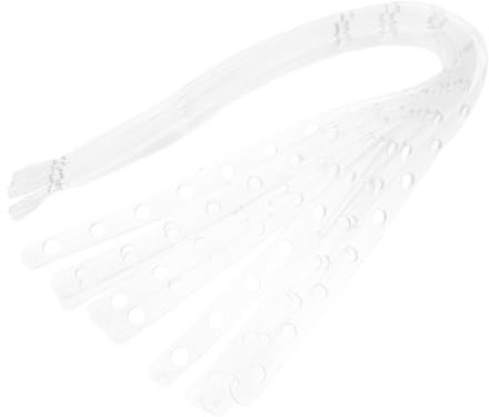 CIYODO 10pcs Plastic Hanger Strips Men Pants Hanger Clips Space Saving Closet Organizers Non-slip Display for Retail