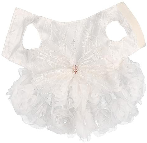 Kisangel Haustier Hochzeitskleid Weihnachtsoutfit Für Hunde Hunde-Outfit Party-Outfit Für Haustiere -Pyjama Tutu Für Dackel zubehör Hund Hochzeitskleid Welpe Polyester