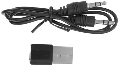 Yardenfun USB Wireless Audio Empfänger Empfänger für Aux Ausgang für Home Stereo Lautsprecher Kompakte Bauweise bis Einfache Verbindung Schwarz