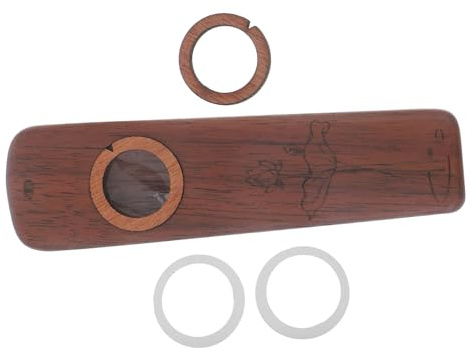 ERINGOGO Kazoo Instrument aus Holz für Erwachsene Musikinstrument mit Hochwertigem Material für Anfänger und Partys Langlebig und Pflegeleicht Verarbeitung für Tolles Spielerlebnis