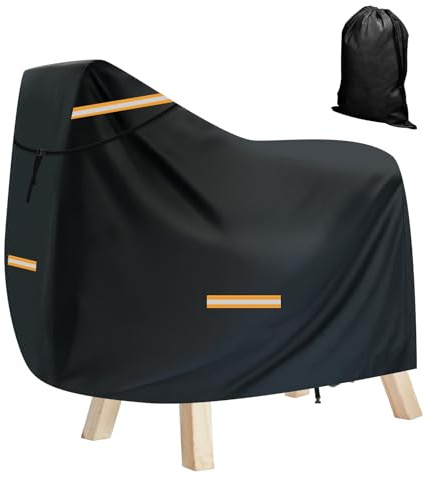 Abdeckung Holzpferd Outdoor 420D Holzpferd Abdeckplane Wasserdicht Universal Schutzhülle Schwarz mit Winddichtes Seil, Reflexstreifen, Holzpferd Zubehör(140x100x130 cm)