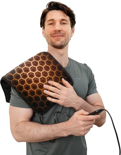 UTK 30s Fast Heating Pad for Back & Period Cramps, 3X Far Infrared Deeper Effect, Hotter to 160℉, FSA-HSA Eligible, 4H Auto Off, 8 Heat Settings,Machine Washable, Gifts for Women Men 24 x 12