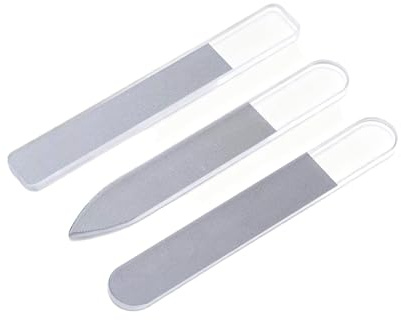 Pevlkawr 3 Lime Per Unghie in Vetro Lima Per Unghie in Vetro Nano-vetro Professionale Strumenti Per Lucidatura Per Donne E Uomini Per La Cura Delle